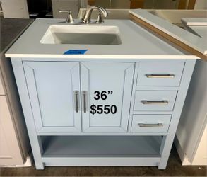 36in Bathroom Vanity with Top and Faucet