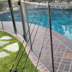 FOUR (4) UGLY STIK 5'6"-6' Spinning Rods with Reels-GREAT for Stream or Lake Fishing.