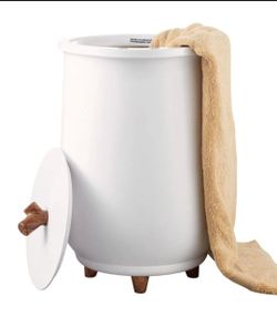 SKYSHALO Towel Warmer Bucket 20 L Towel Holders Bucket for Bathroom, Auto Shut Off Towel Heater with 4-Level Timer in White
