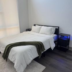 Queen Bed Frame & Mattress  