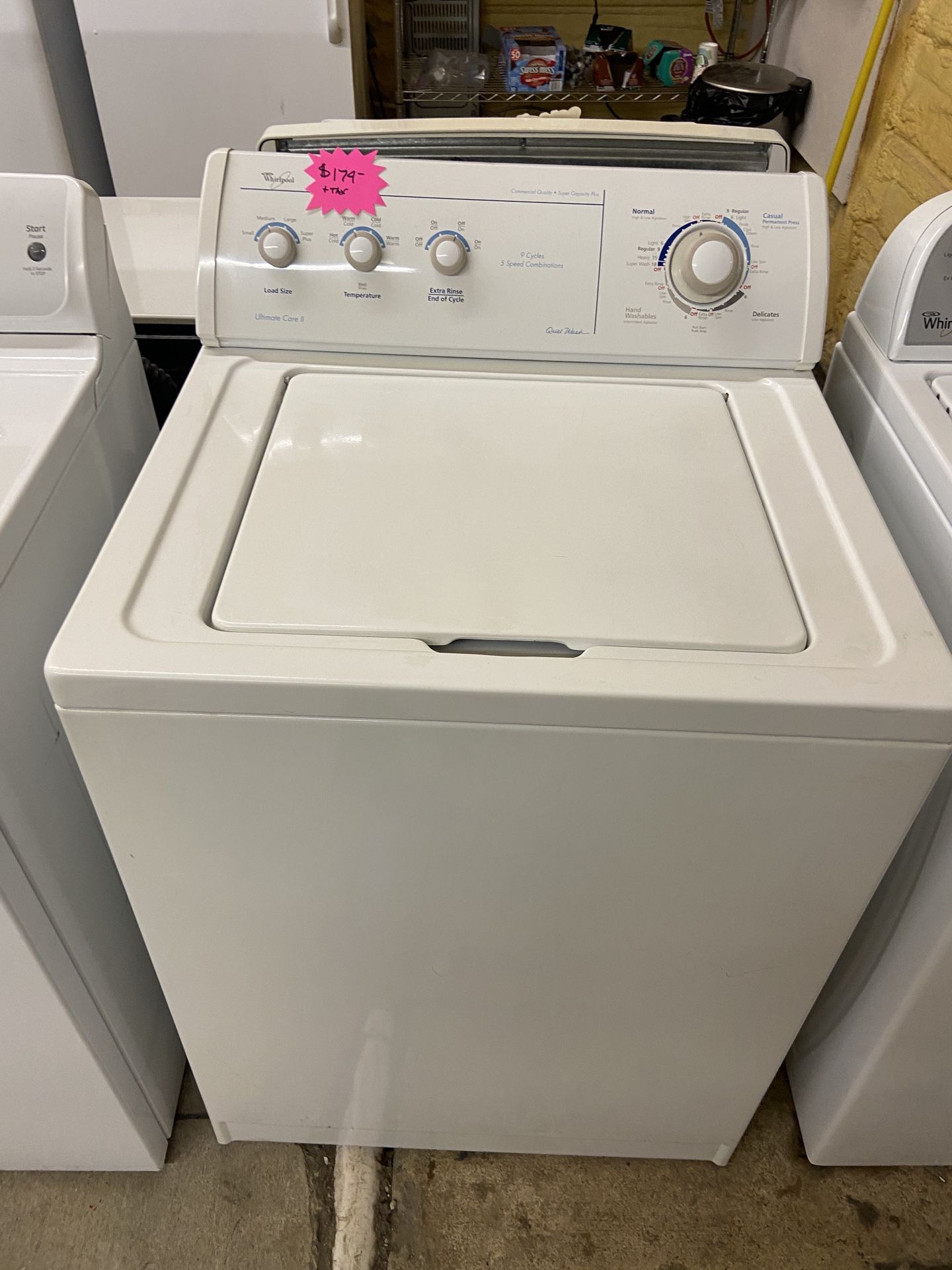 ROPER AND WHIRLPOOL WASHERS FROM 169