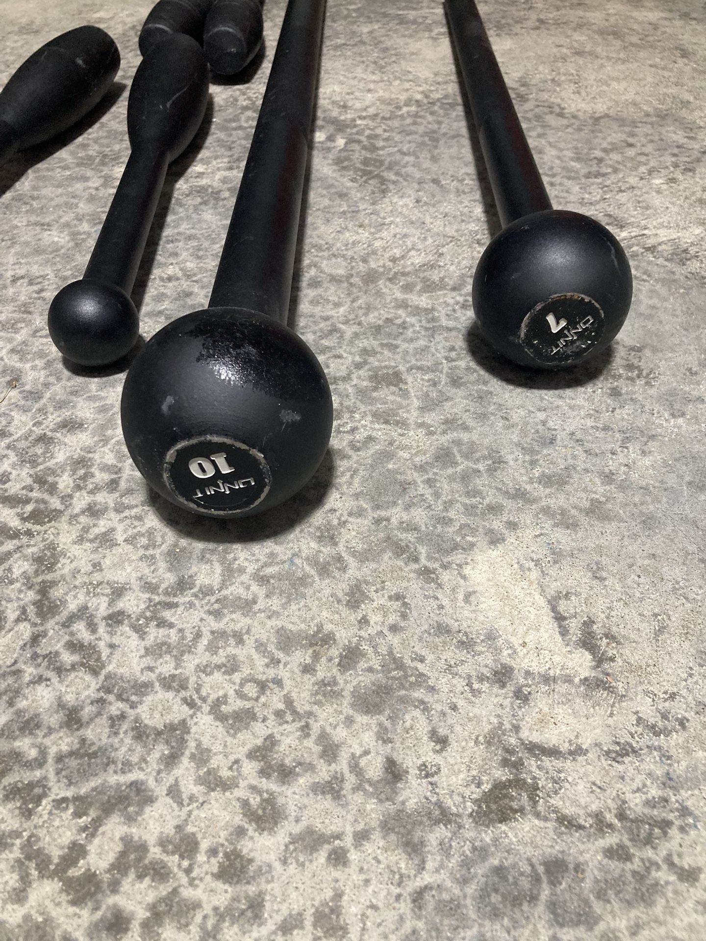 10 And 7 lb Omit steel mace with 10lb Club Pair