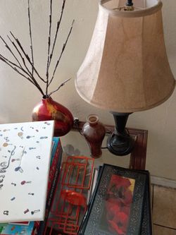 Free moving wall pictures lamps lots of good clothes shoes