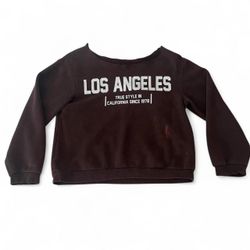 brown sweater with neckline cut off