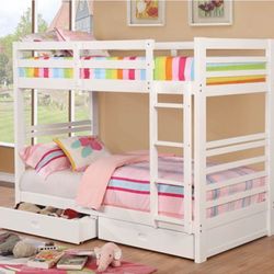 Beautiful Twin Over Twin Bunk Bed