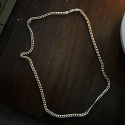 Silver cuban chain