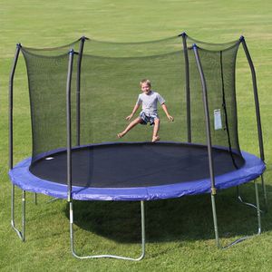 Photo Bounce Pro by sports power 14' Round Trampoline - Blue