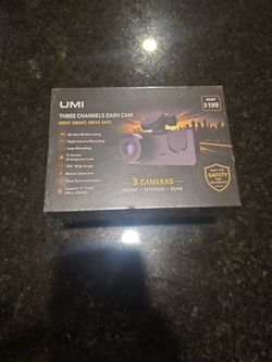 UMI Three Channel Dash Cam!!! DRIVE smart Drive safe!! New Sealed