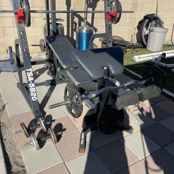Bench Rack And Weights All Included