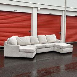 Cream Living Spaces Cuddler Sectional 🛋️