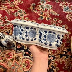 Blue And White Ceramic Plant Holders