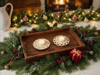 Christmas Tealight/Votive Candle Holders Lenox Snow Lights Collection- Set of 2