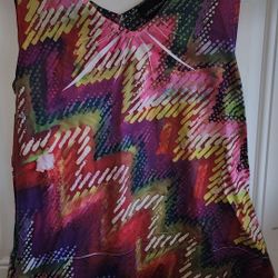 Womens Colorful Sleeveless Shirt Top By Lane Bryant Size 14-16 or a Large. Pickup East or West