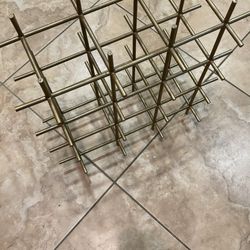 Gold Crate And Barrel Wine Rack