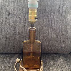 Vintage Whiskey Bottle Lamp - Works