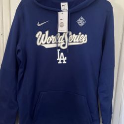 Los Angeles Dodgers Nike 2025 World Series Authentic Collection Therma Fleece Hoodie - Royal