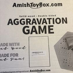 BRAND NEW AGGRAVATION GAME BOARD GAME OAK WOOD !!! ONLY ASKING  $50.00 