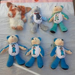 Old Plush Lot  8 Pieces 
