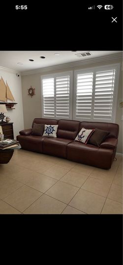 Leather Reclining couch