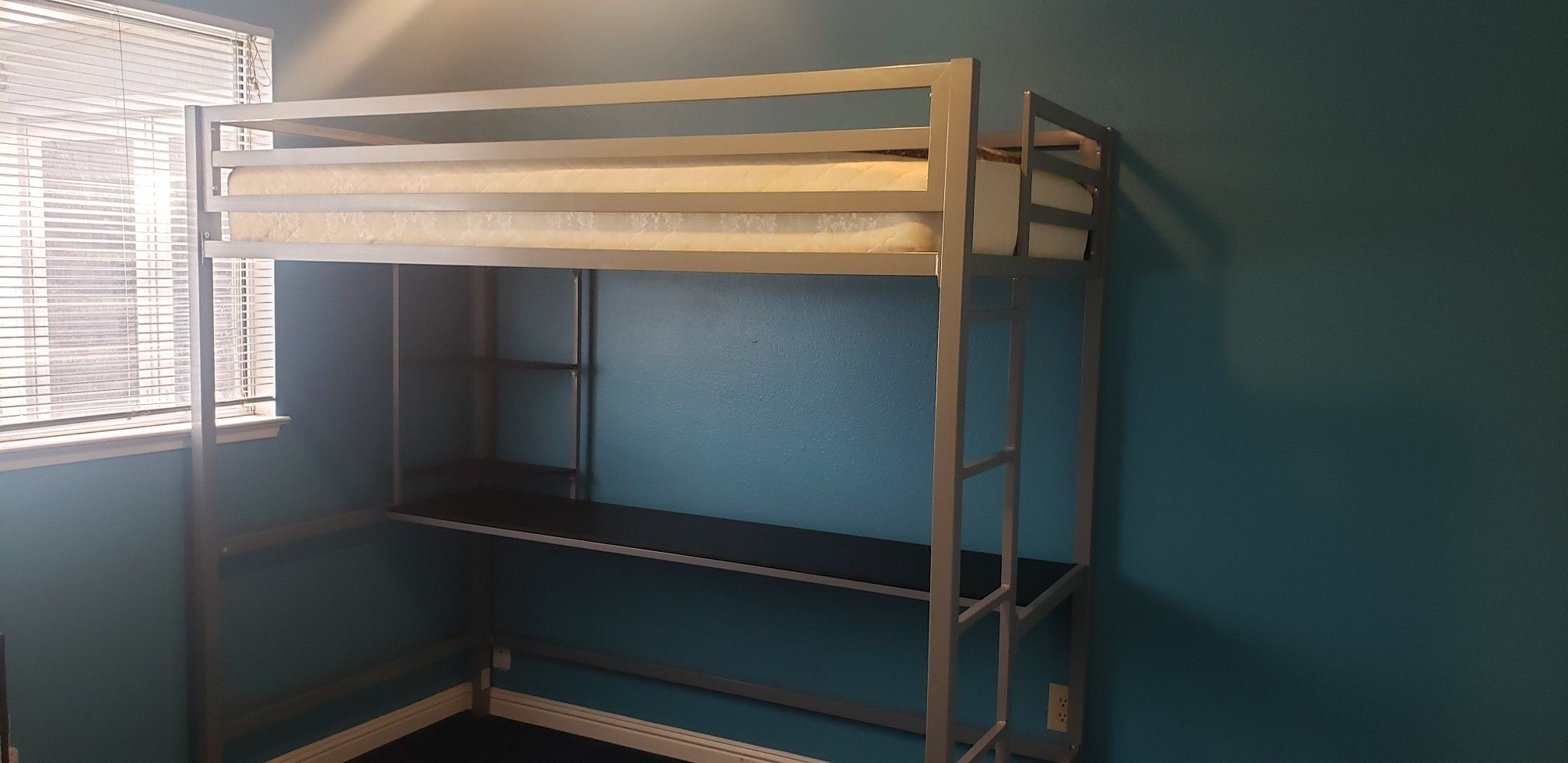 Loft bunk bed with desk
