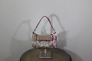 Vintage Coach Signature Pink Small Shoulder Bag