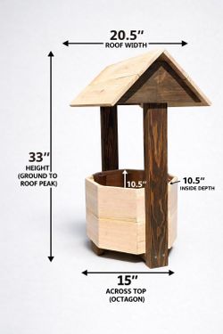 Cedar planter wishing well