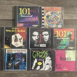 Lot Of 8 1990s Sound Effects CDs Sounds Samples Soundtrack Movie Horror Drama