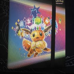 Pokemon Prismatic Evolutions Binder + Cards