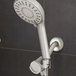 8-Spray Wall Mount Magnet Assist Multi Height Handheld Shower Head 1.8 GPM in Brushed Nickel