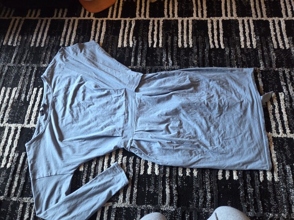 Pretty Garden Size Small Light Blue Long Sleeve Dress