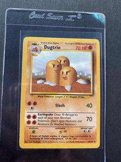 Pokemon Base Set RARE Dugtrio 19/102 - Near Mint (NM) Condition