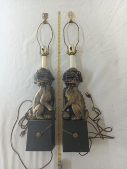 Foo Dog Lamp Pair 