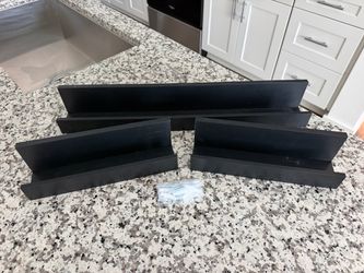Black Floating Wall Shelves Set with Hardware