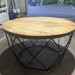 Round Wood Table