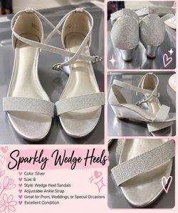 Sparkle Silver Wedge