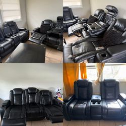 Black Sofa Set