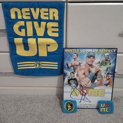 John Cena Autograph With Towel & Wristbands 