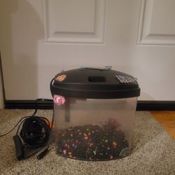 Small Fish Tank  With Filters and Aquatic Substrate 