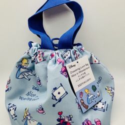 Disney Alice in Wonderland Drawstring Lunch Bag NWT