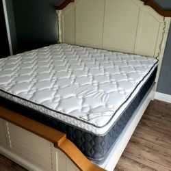 NEW KING PILLOW-TOP MATTRESS AND BOX SPRING ⚠️ This bed frame is not available 