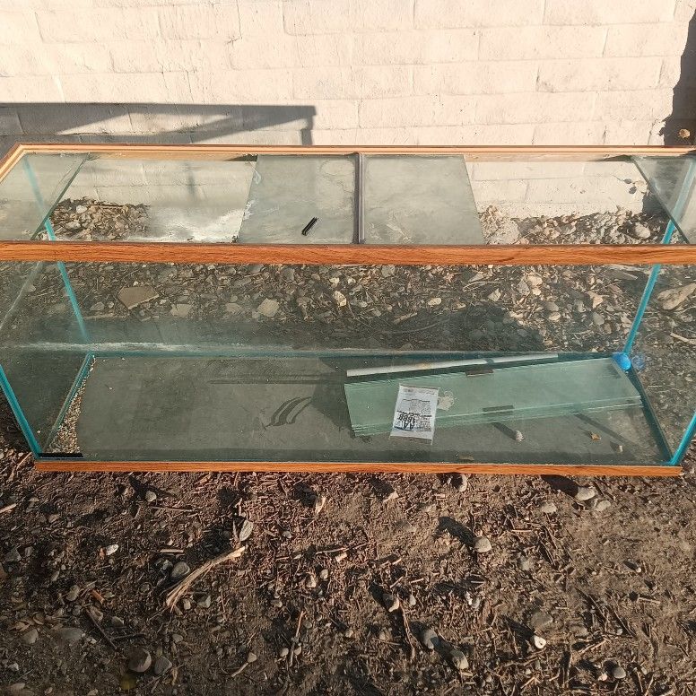 Fish Tank And Oak Table