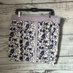 Women izod gold Floral Purple Skirt size XXL