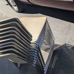  10 Stackable Steelcase Max Industrial Chairs 