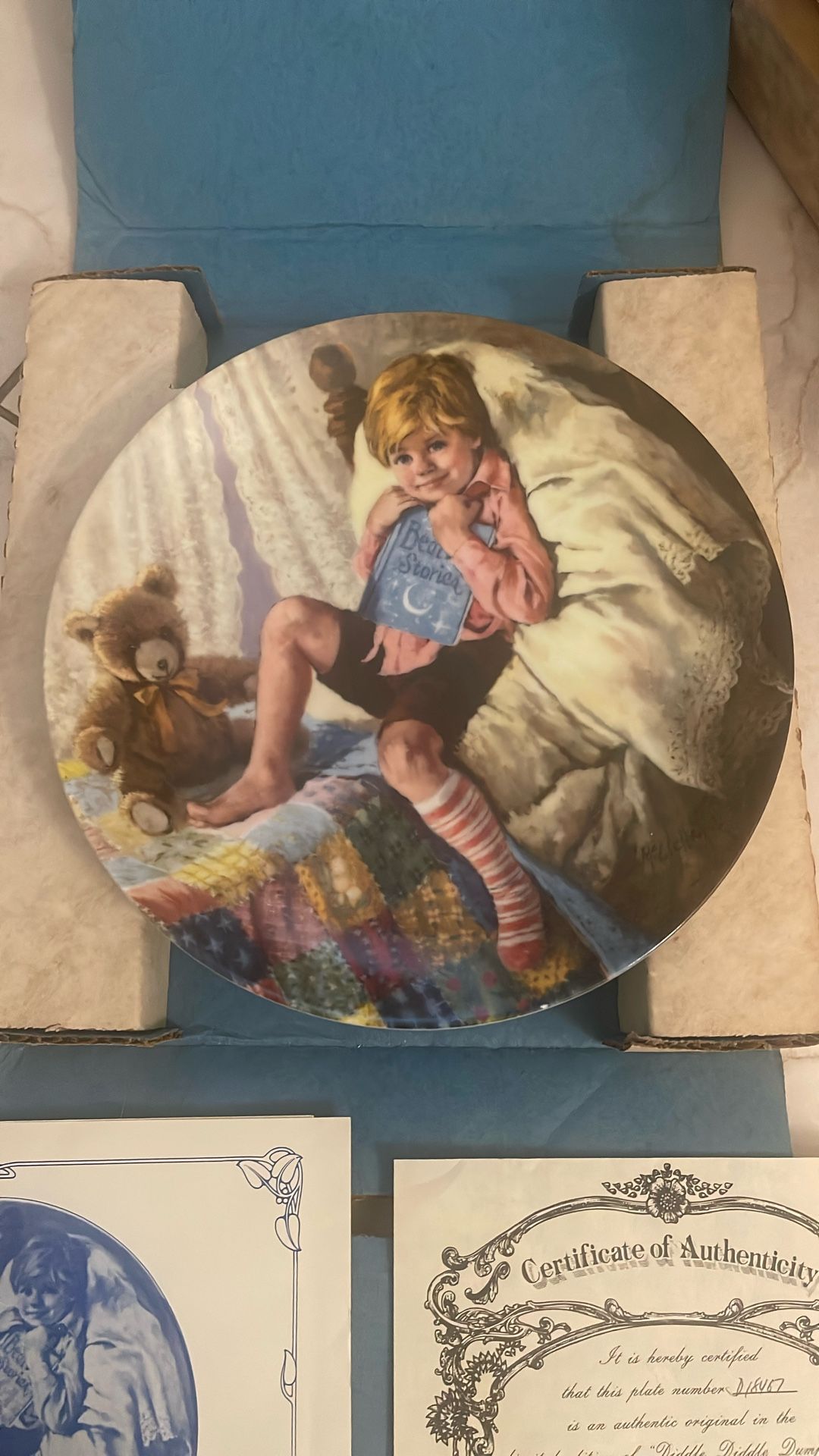 Collectible Plate, “Diddle Diddle Dumpling,” by John McClelland Great Condition