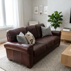 Genuine Leather 3-seater Sofa. 