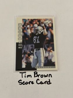 Tim Brown Oakland Raiders Hall of Fame WR Score Card.
