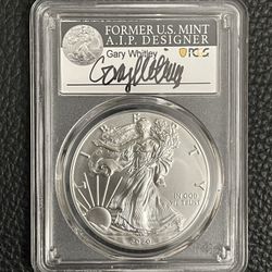 Very Rare 2020 P Silver Eagle PCGS MS 70 Grade - Emergency Issue - Gary Whitley Signature Label