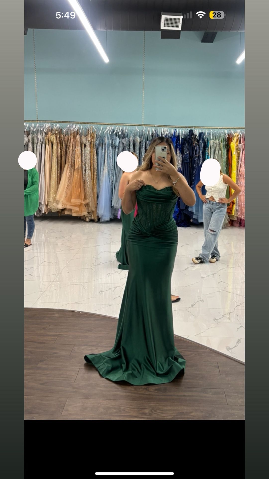 Emerald Green Bridesmaid Dress Size 2
