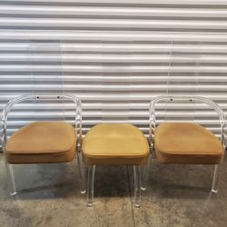 Set Of Three Lucite Chairs