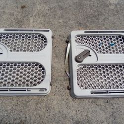 Lot Of 2 Pet Gates Plastic Beige